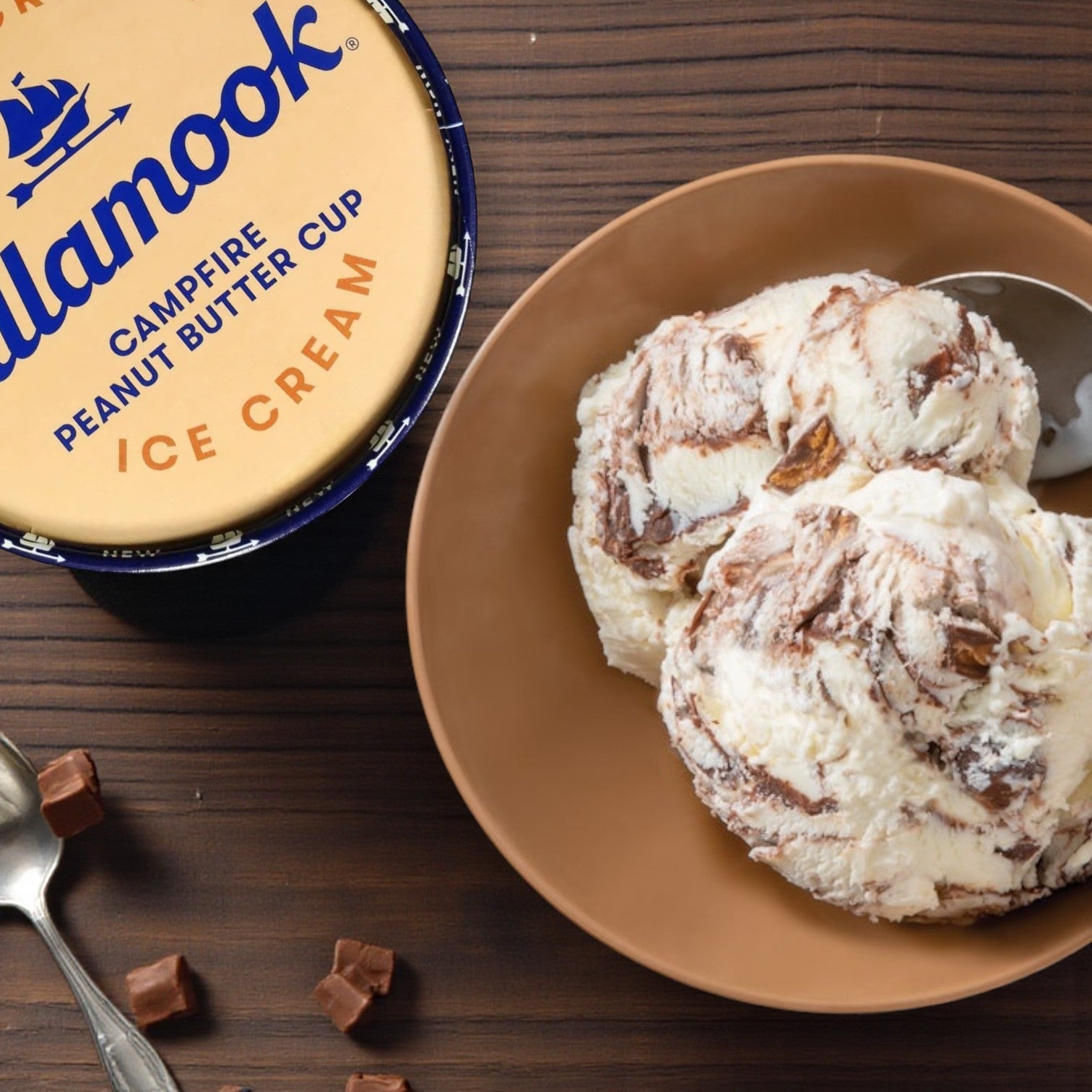 Tillamook Campfire Peanut Butter Cup Ice Cream – 48 fl oz