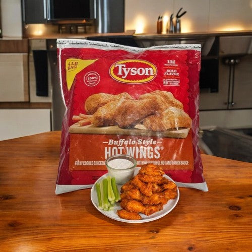 Tyson Buffalo Style Hot Wings, Fully Cooked Chicken Wing, 4lbs. - 1 Bag