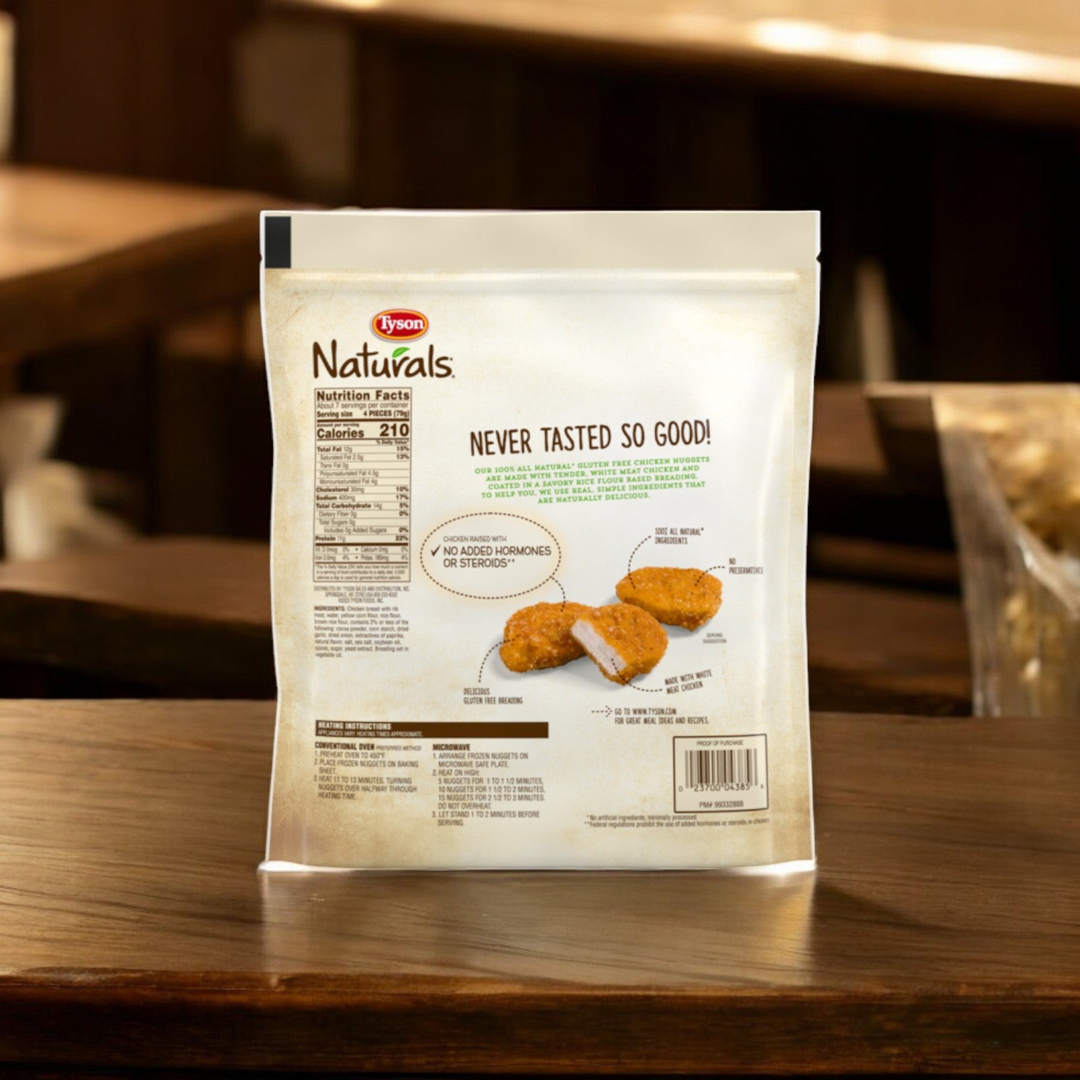 Tyson Naturals Gluten Free Breaded Chicken Breast Nuggets 20 oz. 3
