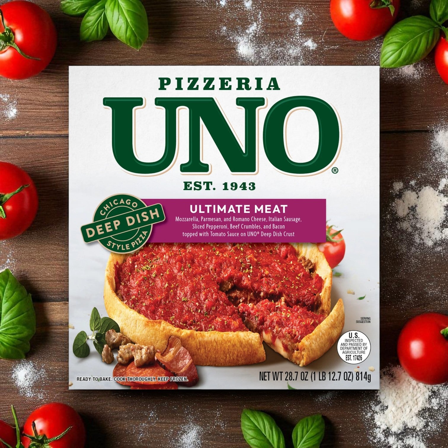 Uno Chicago Style Deep Dish Pizza Combo – Cheese & Ultimate Meat