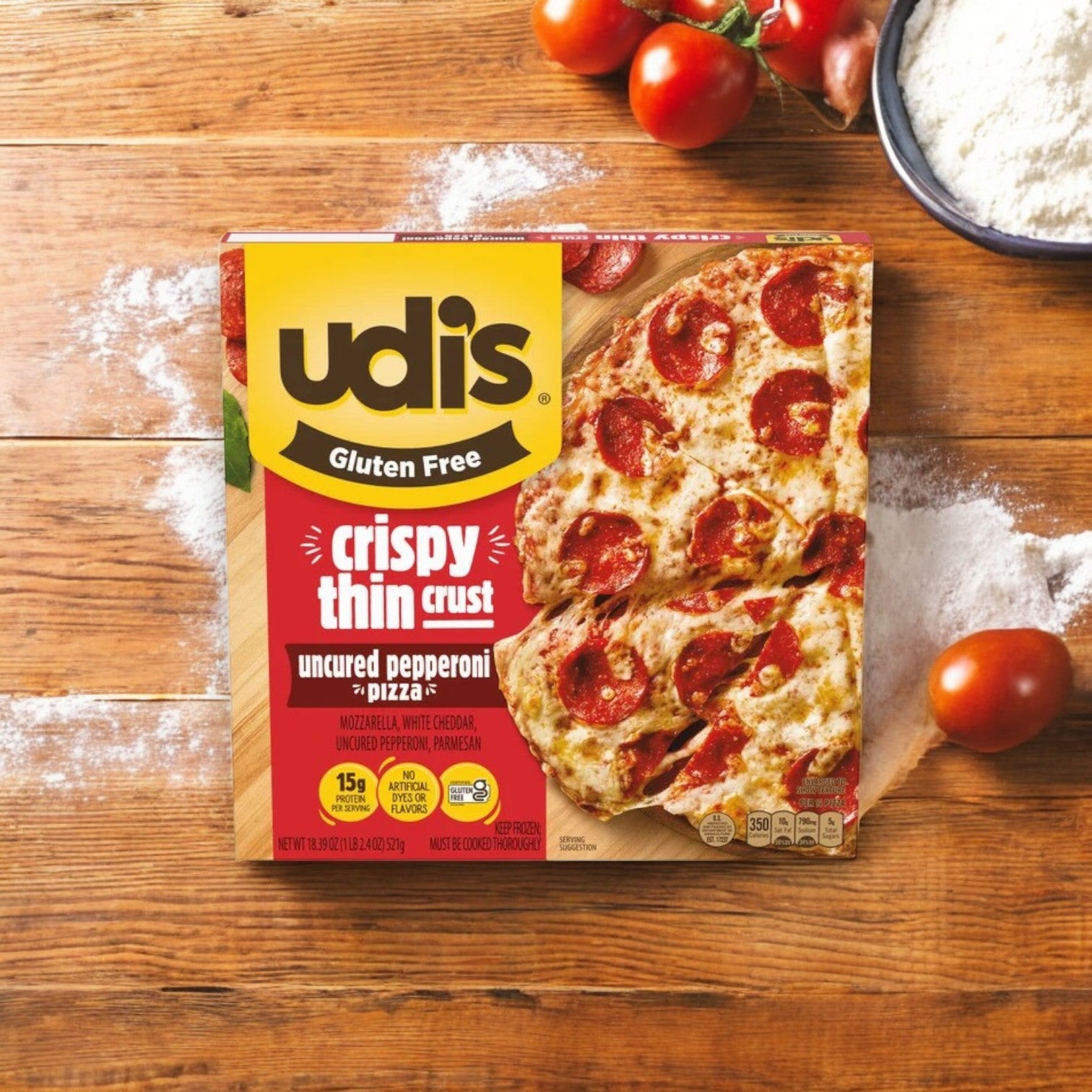 Udi's Gluten Free Pepperoni Pizza with Crispy Thin Crust, 18.39 oz