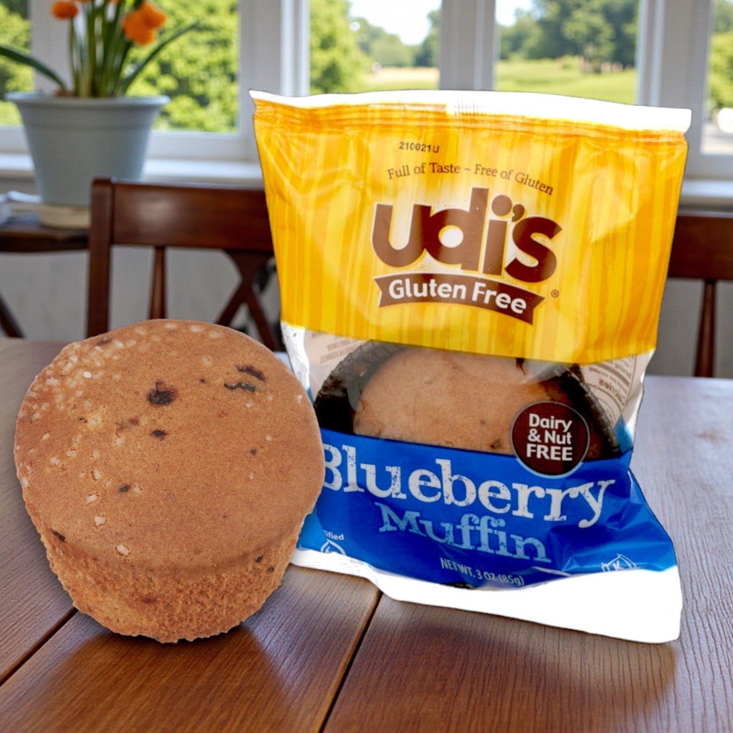 Udi's Blueberry Gluten-Free Muffins, Individually Wrapped, 3 oz – 1 Case (36 Count)