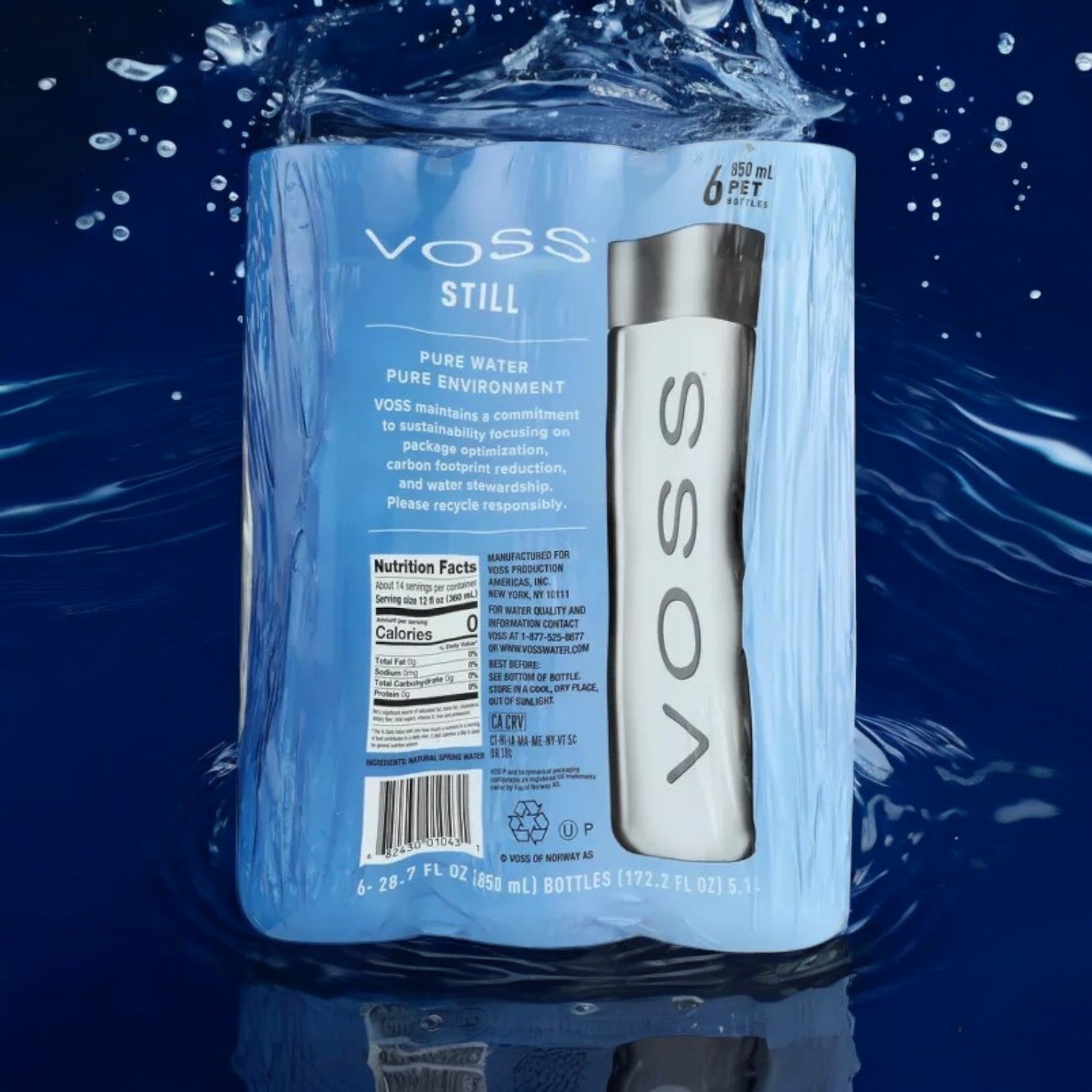 VOSS Still Water, 16.9 fl oz / 6 Pack