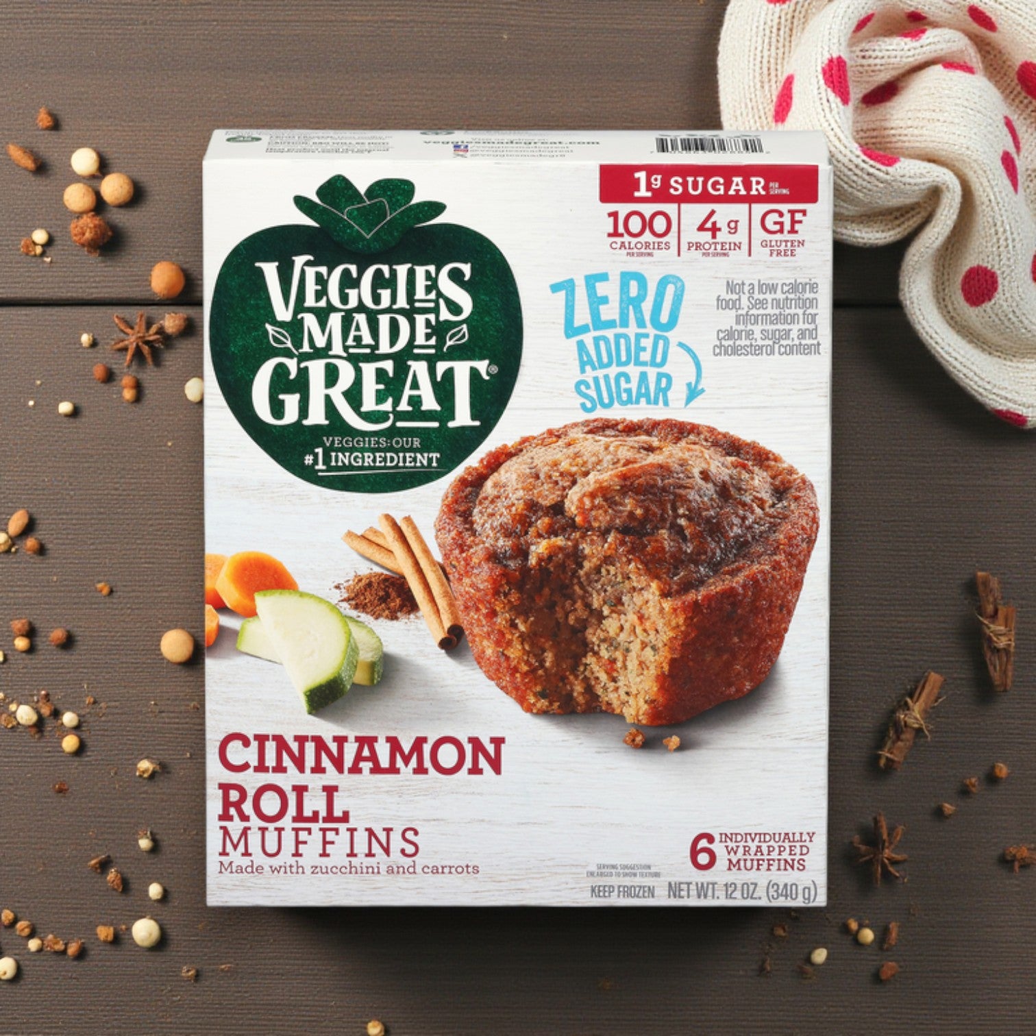 Veggies Made Great Cinnamon Roll Muffins – 6 Count