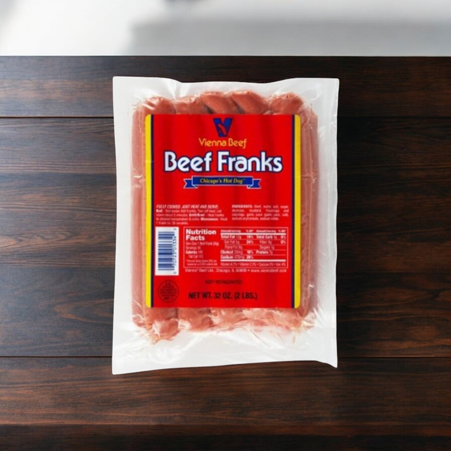 Vienna Beef Fully Cooked Franks 2 lbs. - 3 Pack