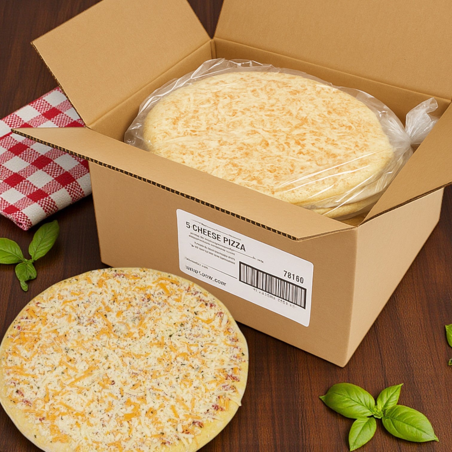Villa Prima Four Cheese Pizza, 16" Bulk (9/16 in Crust)