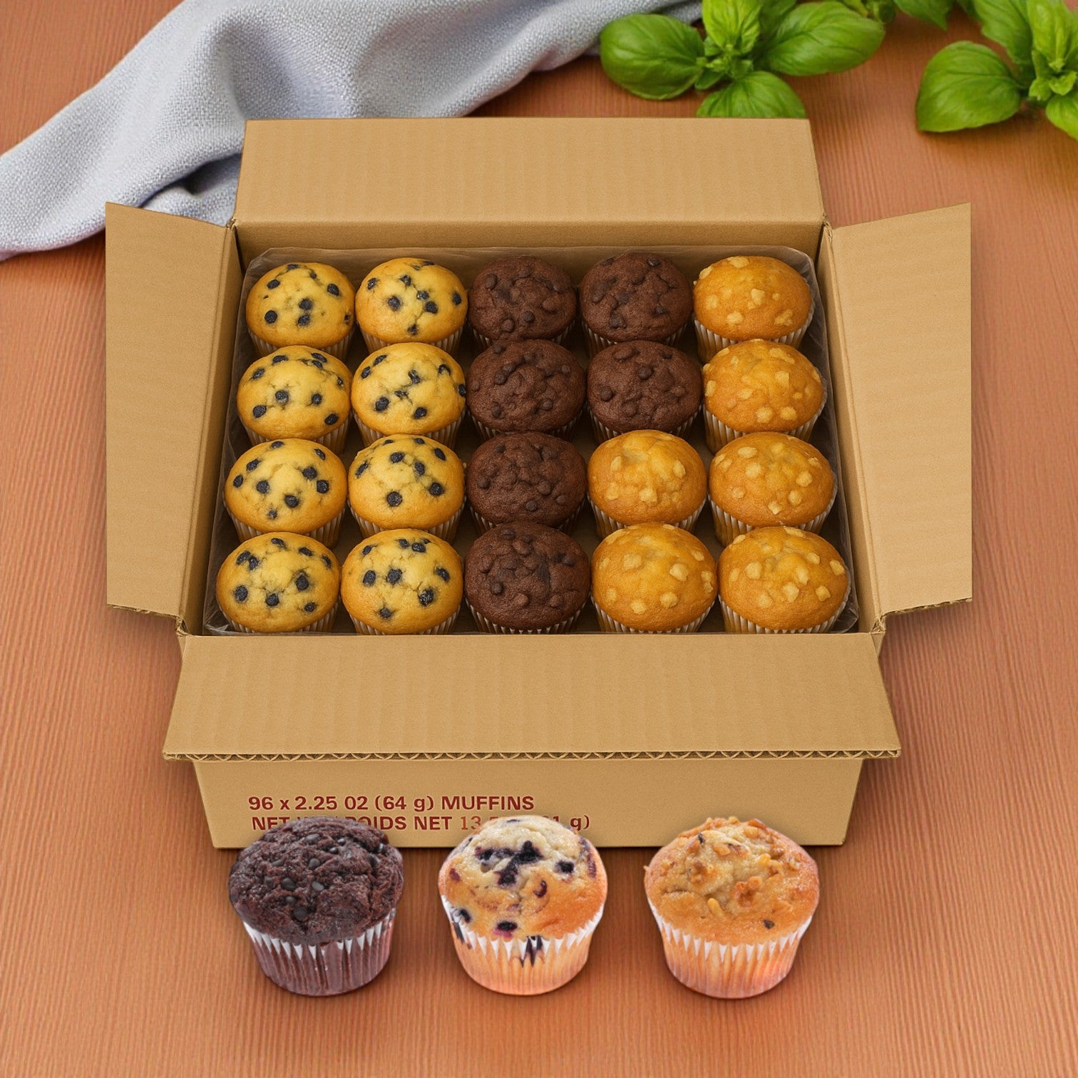 Otis Spunkmeyer Muffin Variety: Blueberry, Banana & Chocolate Chip 96/