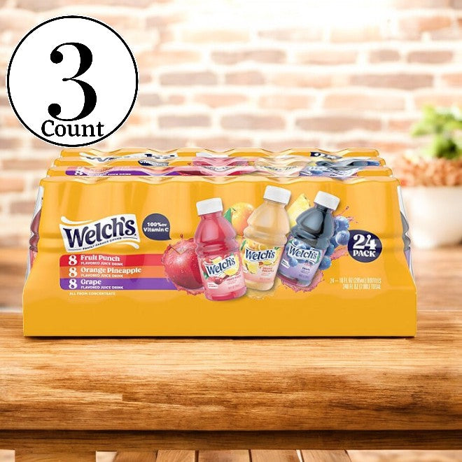 Welch's Variety Pack Juices-24 pack- 3 Cases