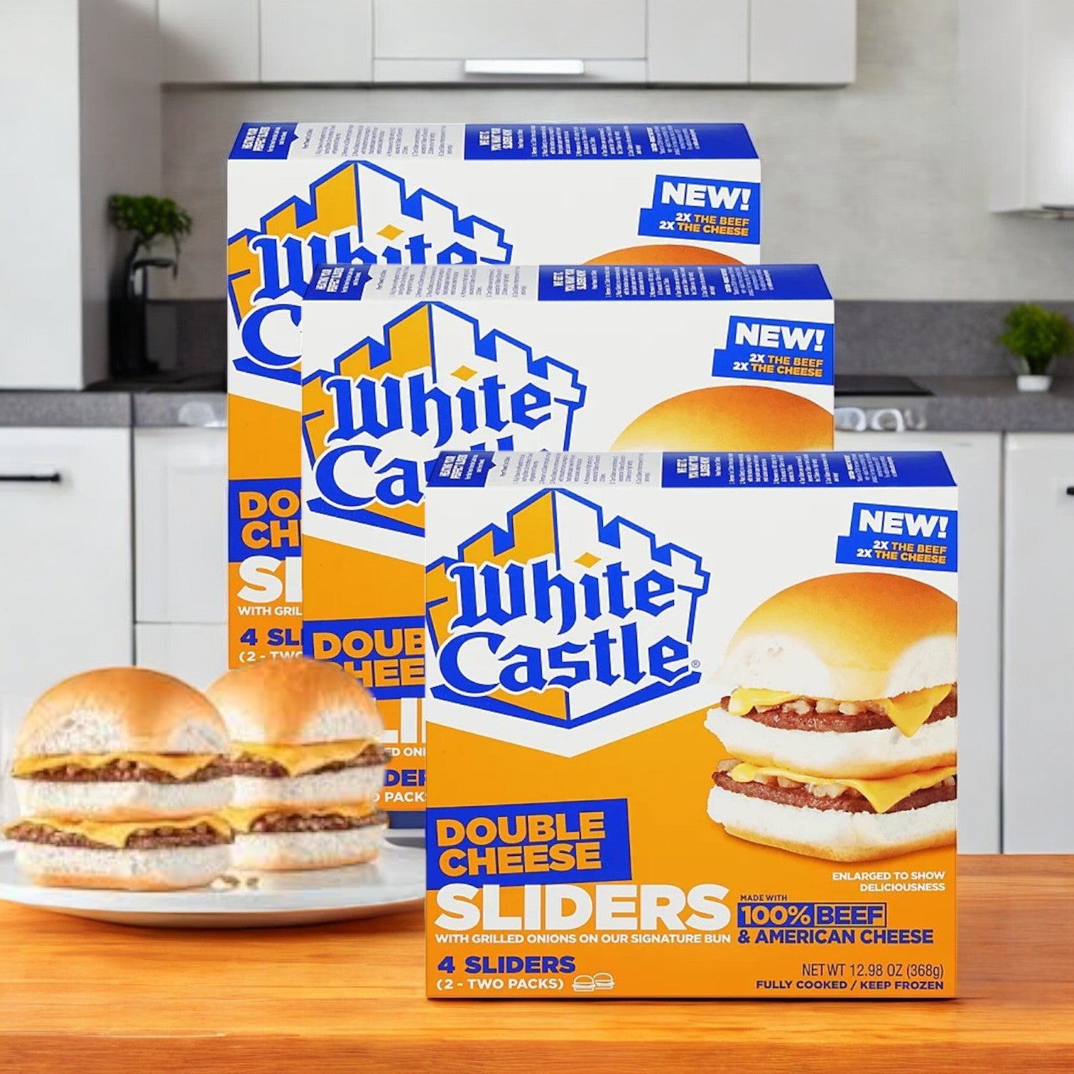 White Castle Sliders, Double Cheese- 3 Count