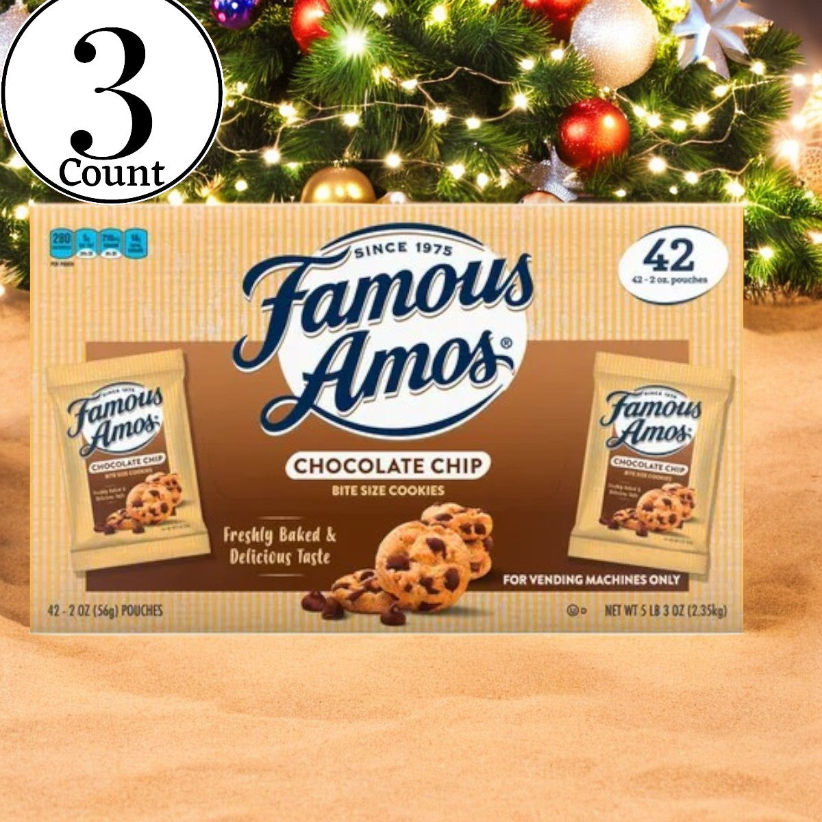 Famous Amos Chocolate Chip Cookies-42 Pack-3 Cases