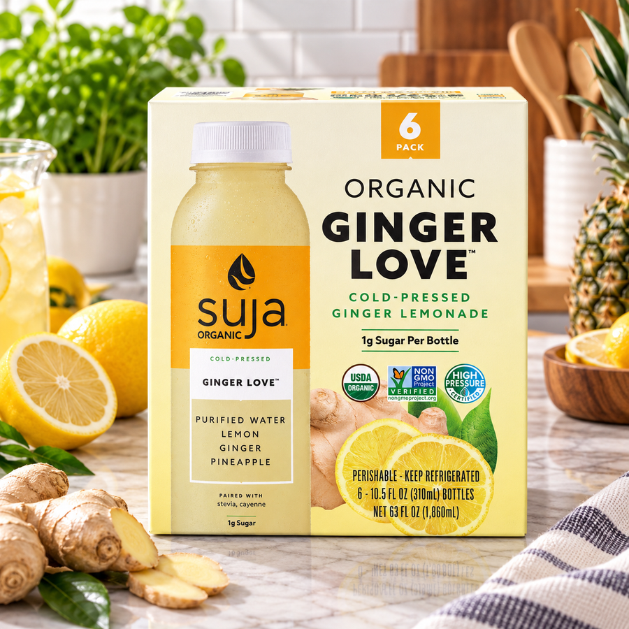 Suja Organic Ginger Love Lemonade – 10.5 fl oz, 6 ct - 1 count
