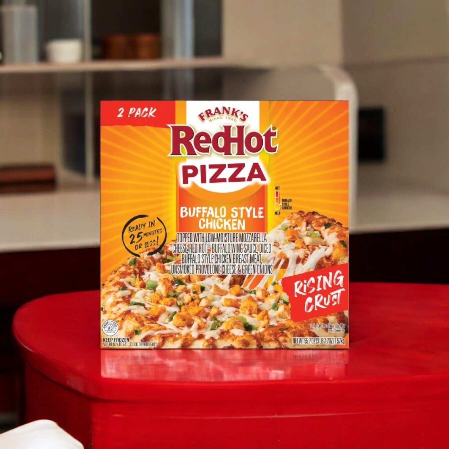 Frank's RedHot, Frozen Pizza, 55.7 oz. - 1 Case, 4 Pack