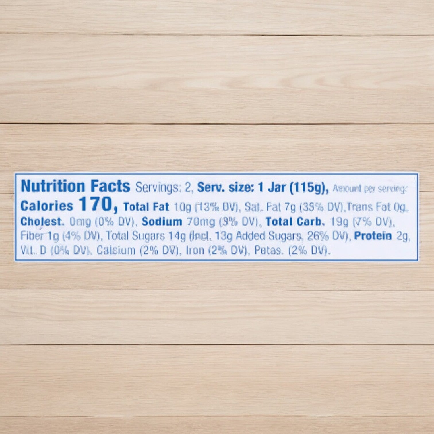 A nutrition facts label for Petit Pot's Organic Oatmilk Chocolate French Dessert per jar indicates it contains 170 calories, 10g total fat, 0mg cholesterol, 70mg sodium, 19g total carbs, 14g total sugars, 2g protein along with various vitamins and minerals.