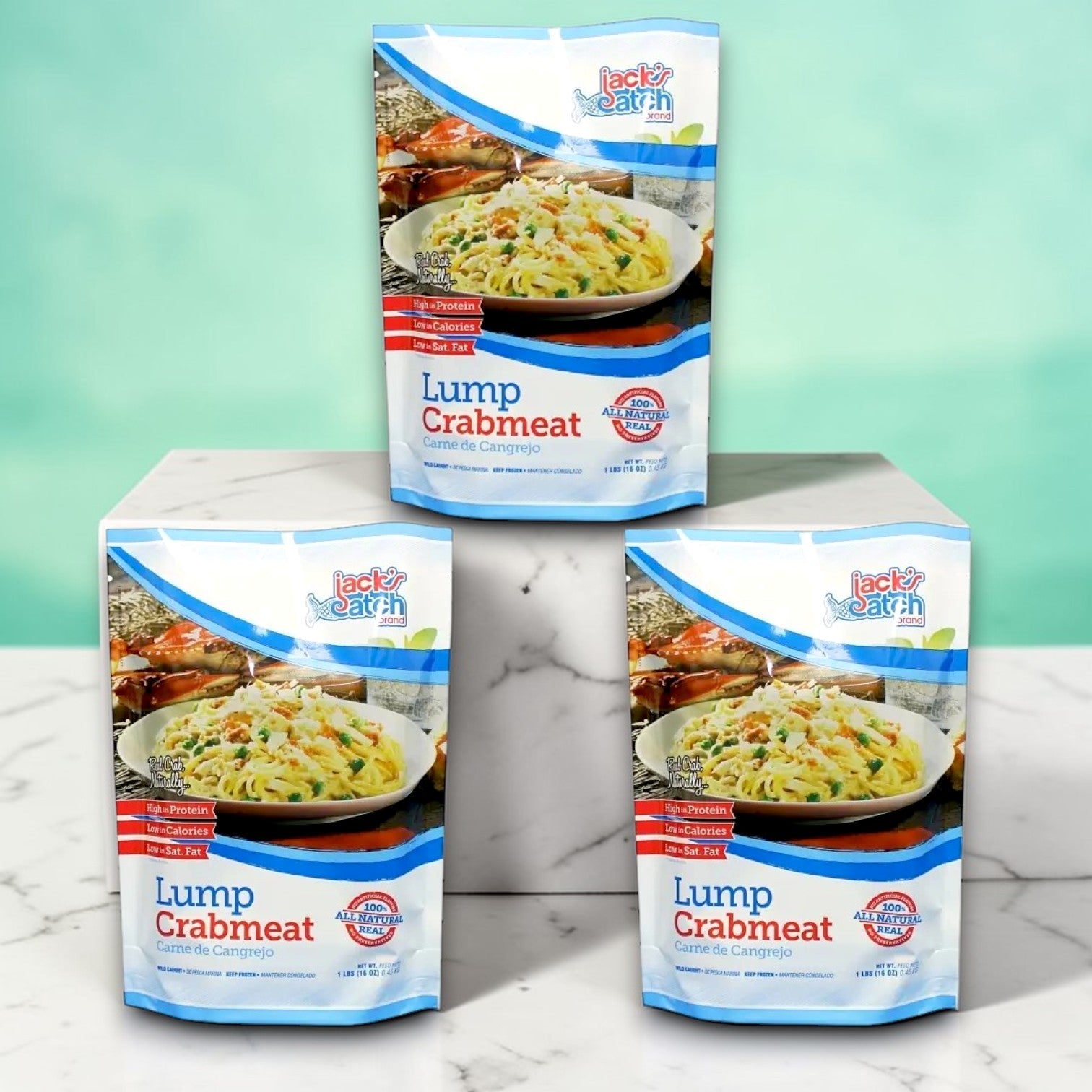 Jack’s Catch Lump Crab Meat – 3 Pack (16 oz Each)