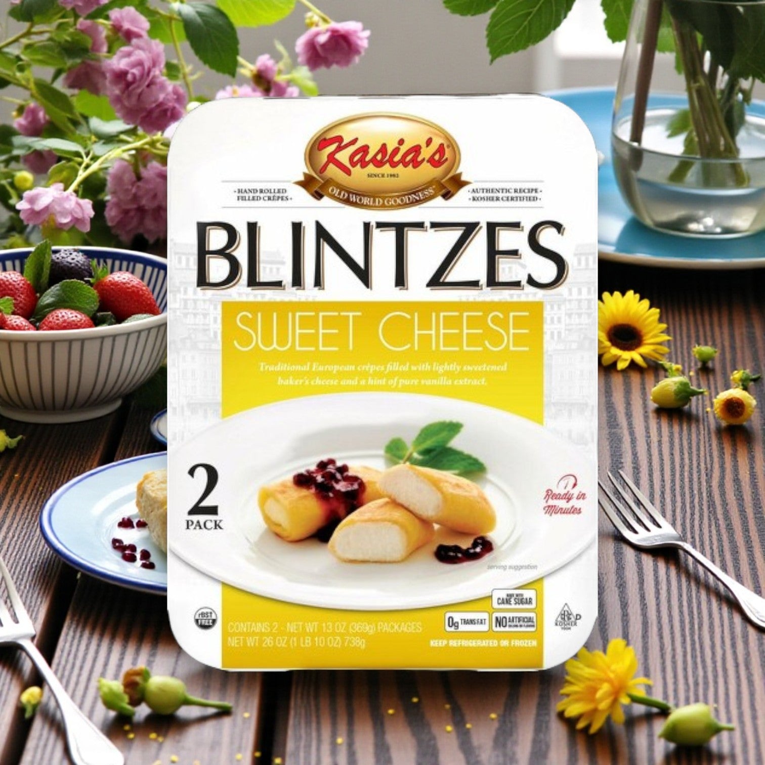 Kasia’s Sweet Cheese Blintzes – 2 Count