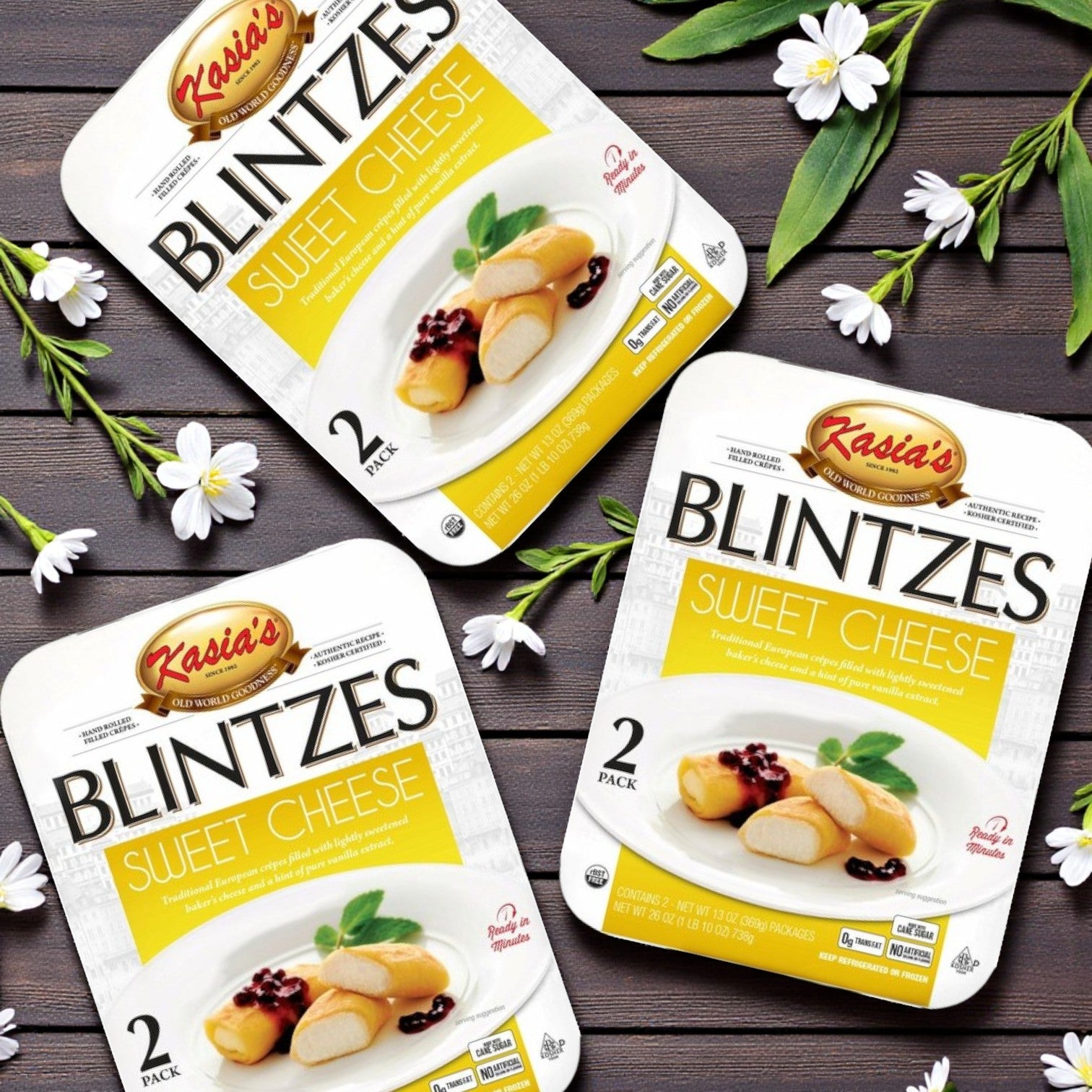 Kasia's Sweet Cheese Blintzes – 2 Count (3 Pack)