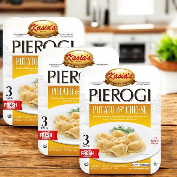 Kasia's Pierogi Potato & Cheese, 14 oz, 3 count- 3 Packs