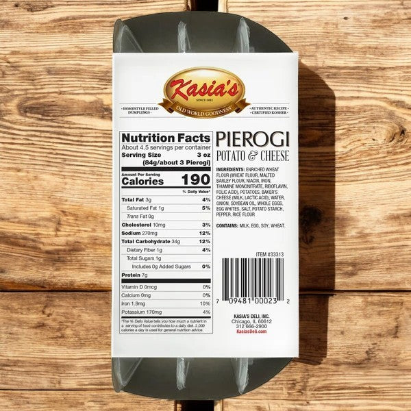 Kasia's Pierogi Potato & Cheese, 14 oz, 3 count- 3 Packs
