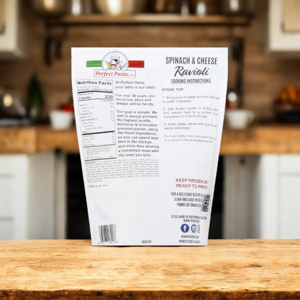 Perfect Pasta Ravioli, Spinach & Cheese-3 Packs