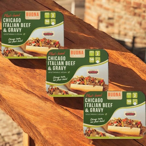 Buona Plant-based Chicago Italian Beef & Gravy- 3 Count