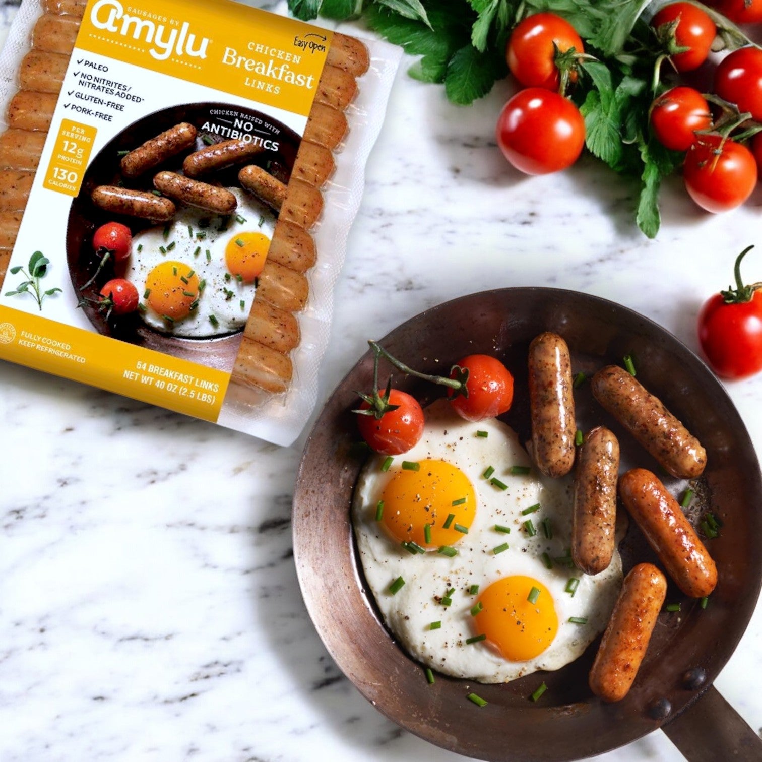 Amylu Chicken Breakfast Sausage Links – 2.5 lbs