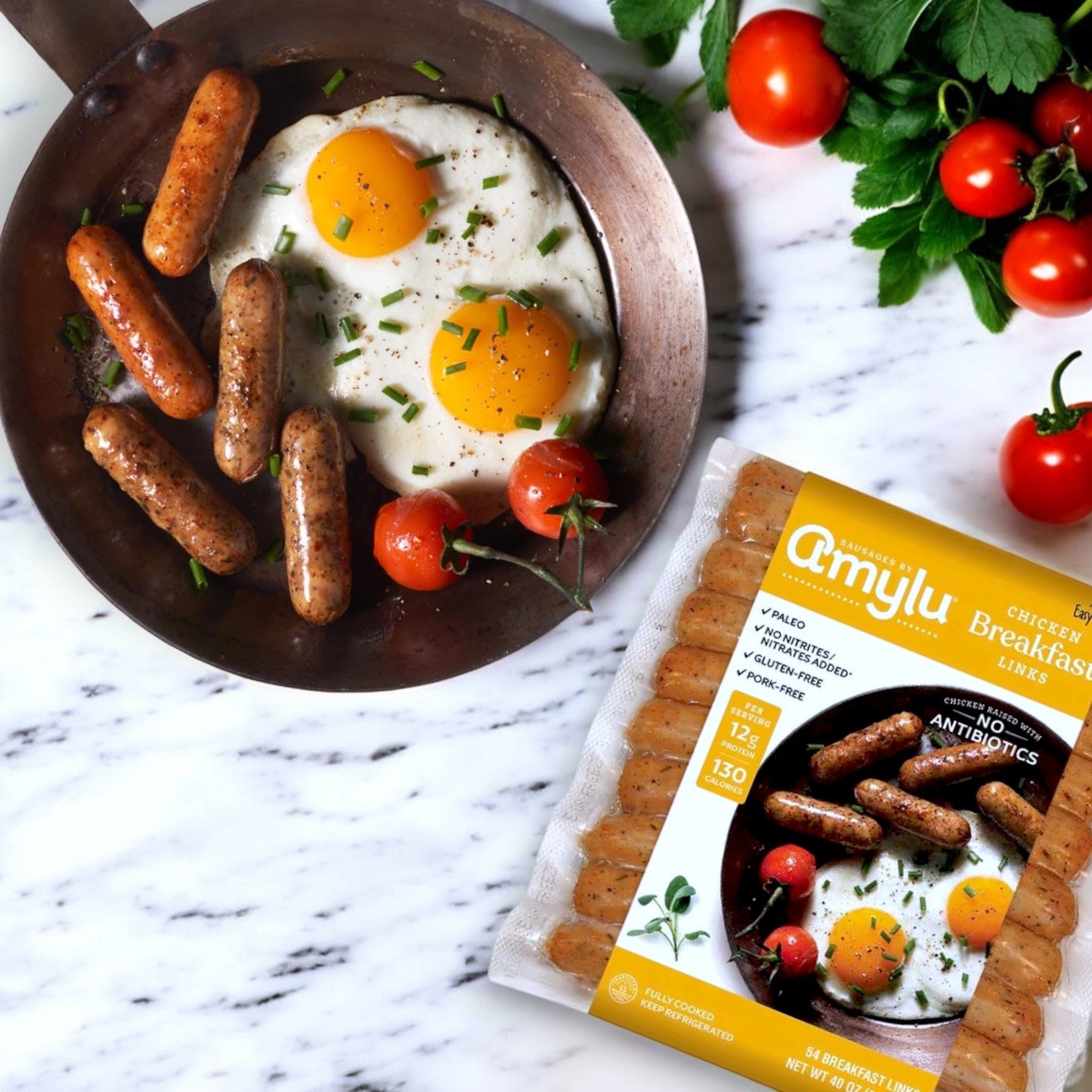 Amylu Chicken Breakfast Sausage Links – 7.5 lbs