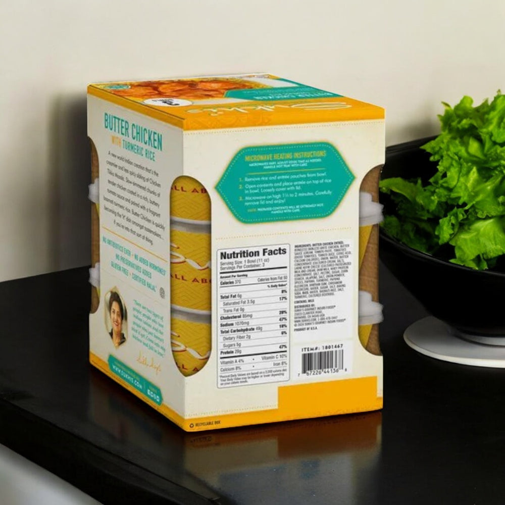 Sukhi Rice Sukhi's Butter Chicken With Tumeric Rice, 3 Pack-1 Case