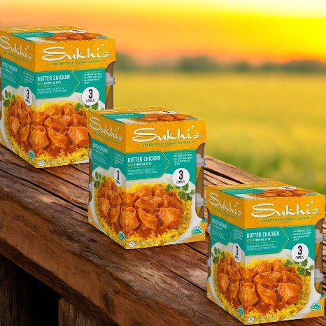 Sukhi Rice Sukhi's Butter Chicken With Tumeric Rice, 3 Boxes
