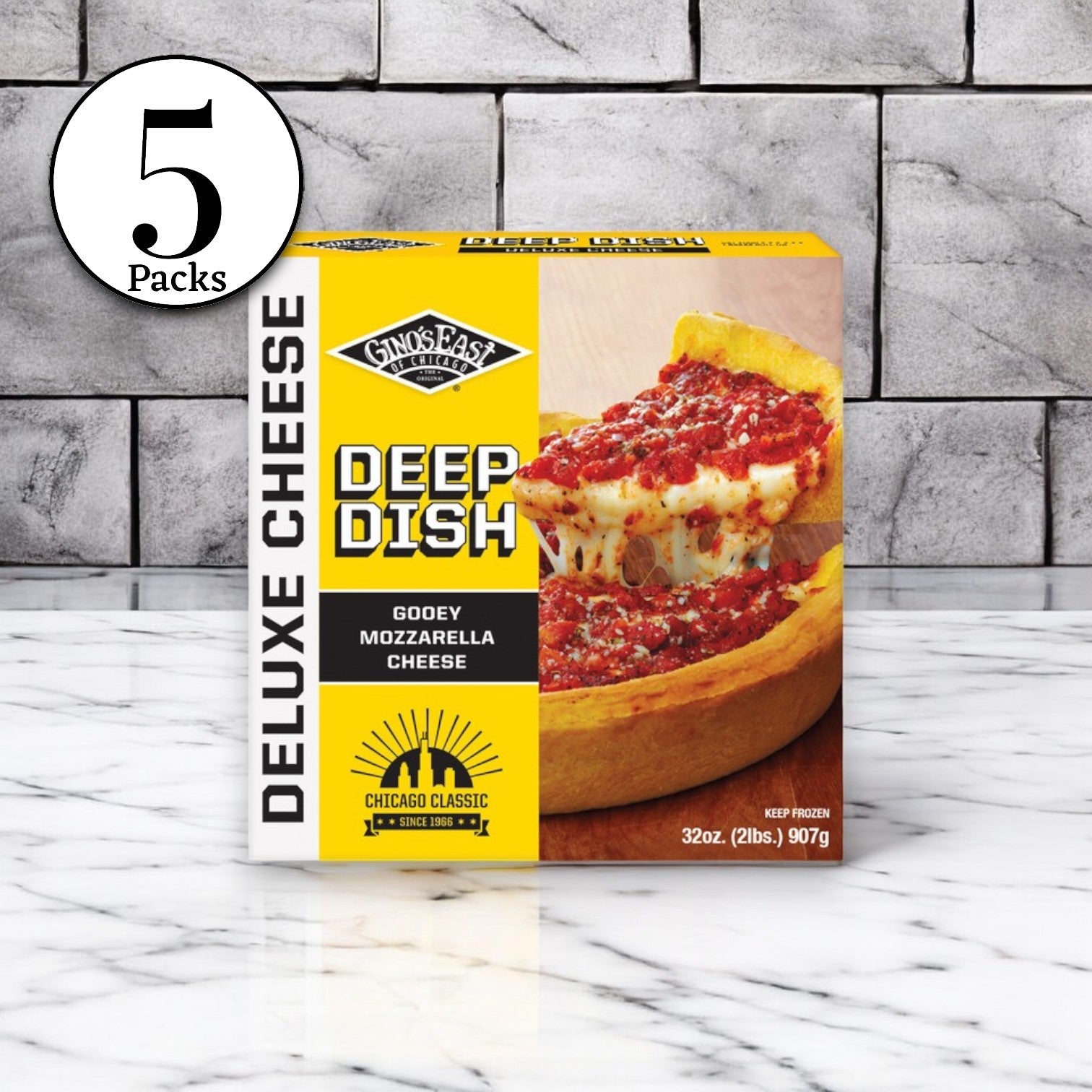 Gino's East Pizza, Deluxe Cheese, Deep Dish-5 Count