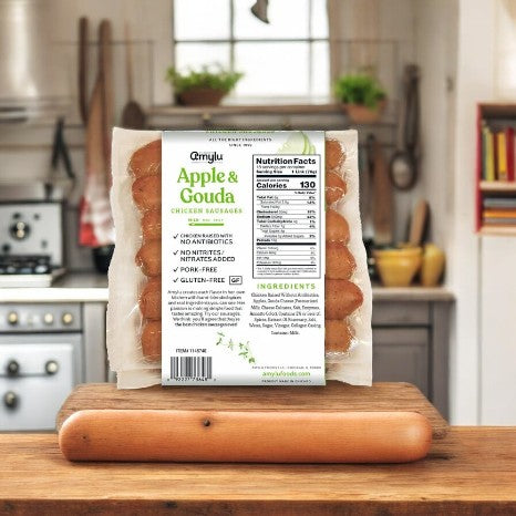 Amylu Apple & Gouda Cheese Chicken Sausage- 3 Boxes