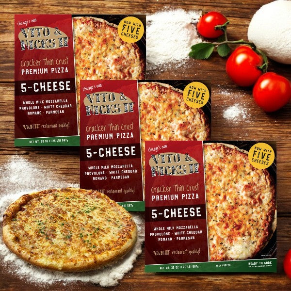 Vito & Nick's II Cracker Thin Crust 5-Cheese Pizza, 20 oz. - 3 Count