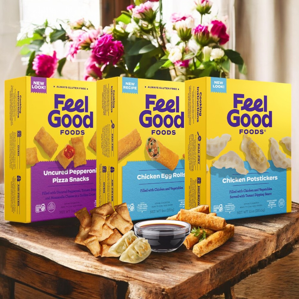 Feel Good Foods Gluten-Free Bundle – Potstickers, Egg Rolls, & Pizza Snacks- 3 Boxes!