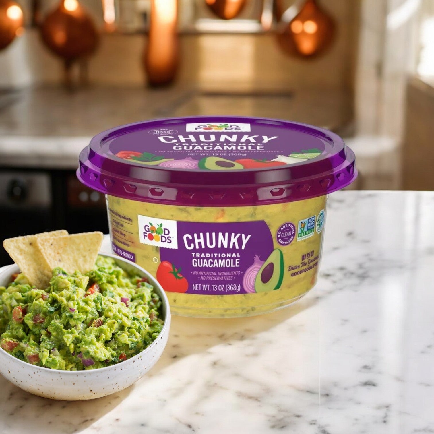 Good Foods Avocado Salsa And Good Foods Chunky Traditional Guacamole, 13 oz- Perfect For Parties!!