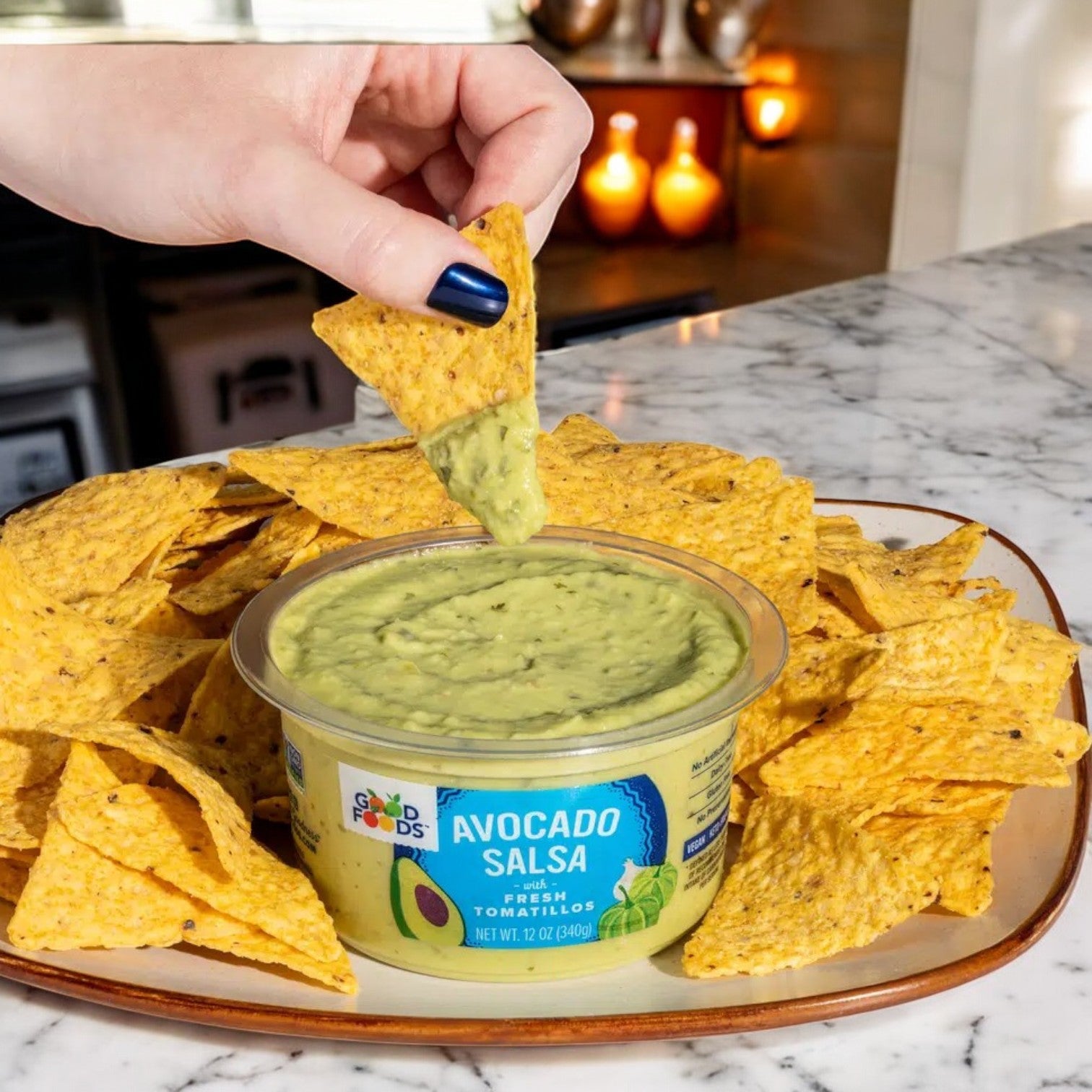 Good Foods Avocado Salsa And Good Foods Chunky Traditional Guacamole, 13 oz- Perfect For Parties!!