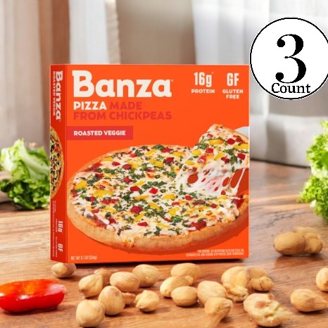 Banza Roasted Veggie Pizza- 3 Count