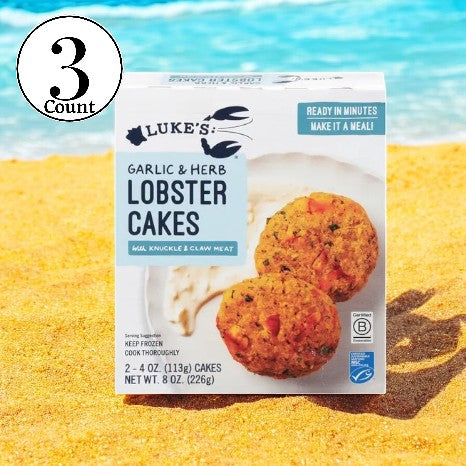 Luke's Organic Lobster Cakes, Garlic & Herb-3 Count