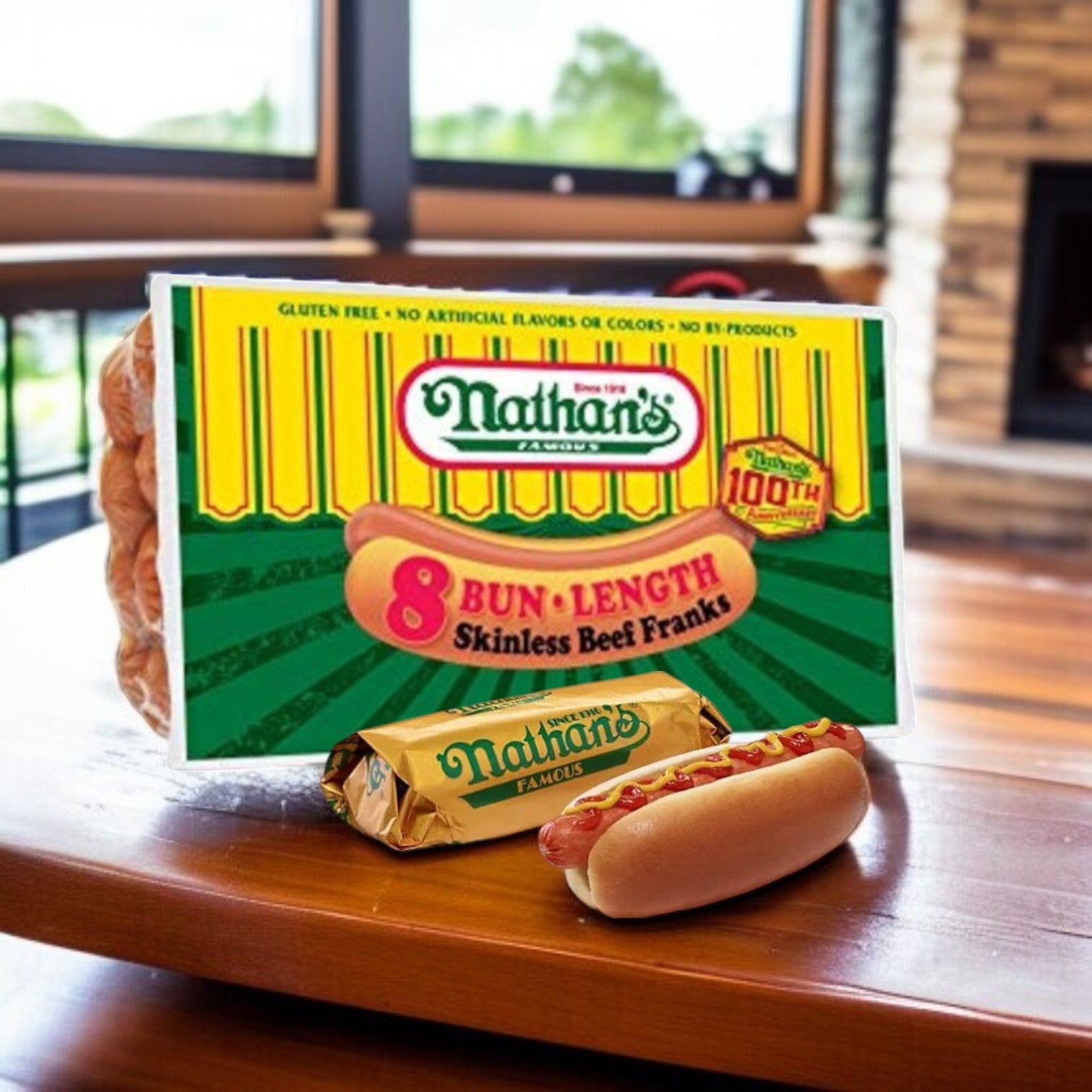 Nathan's Famous Beef Franks – 10:1 (5 lbs.) - 50 Franks Total