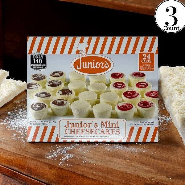 Junior's Mini Cheesecakes, Variety Pack, 1.5 oz, 24-count, 3 Boxes