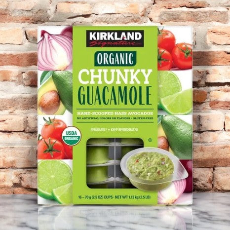 Kirkland Signature Organic Chunky Guacamole-16 Count- 1 Case