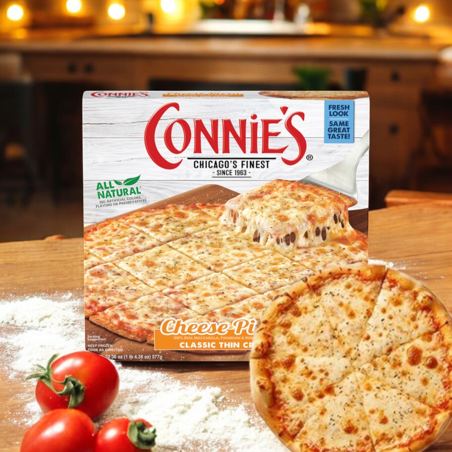 Connie's Pizza , Classic Thin Crust, Cheese, 20.36 oz. - 1 Pack