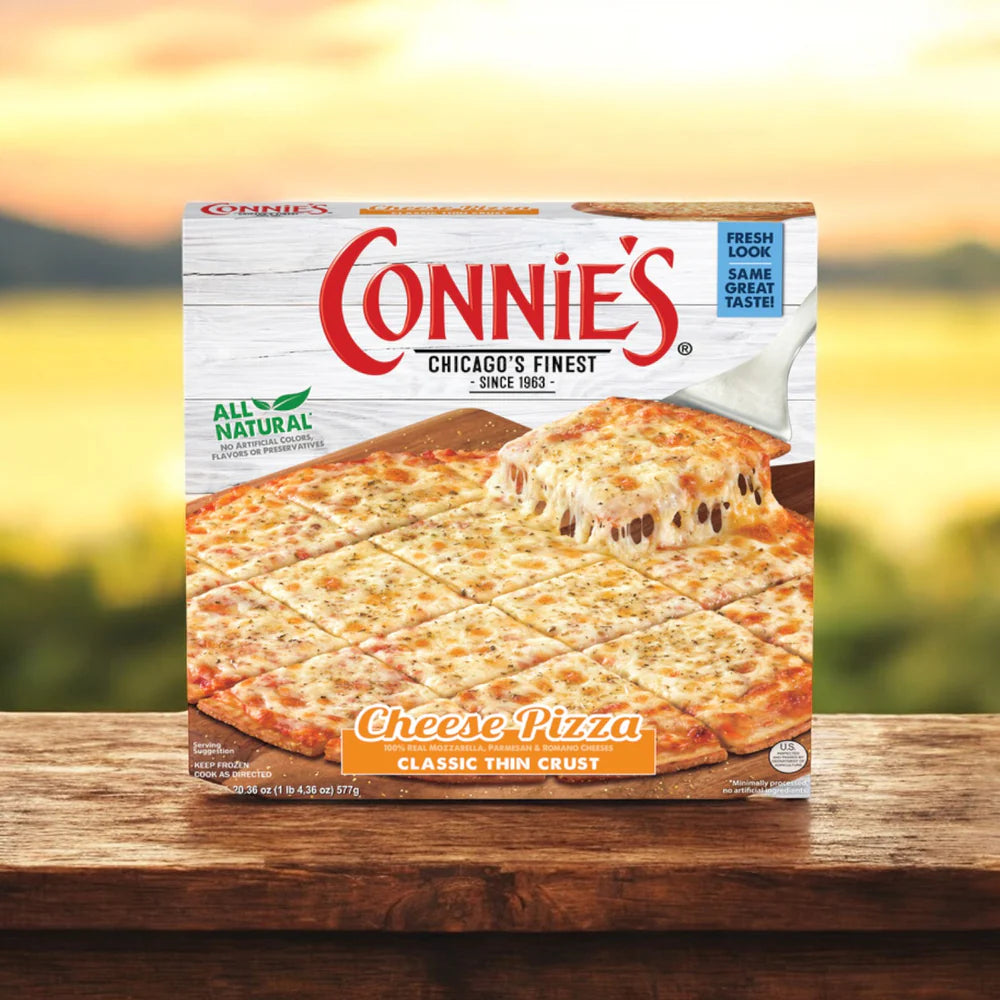 Connie's 3 Bundle Pizza with a 14 Slice Plain Cheese Cake! 1 Thin Sausage, 1 Thin Pepperoni, 1 Thin Cheese Pizza and 1 Plain Cheese Cake! - 4 Total Items!