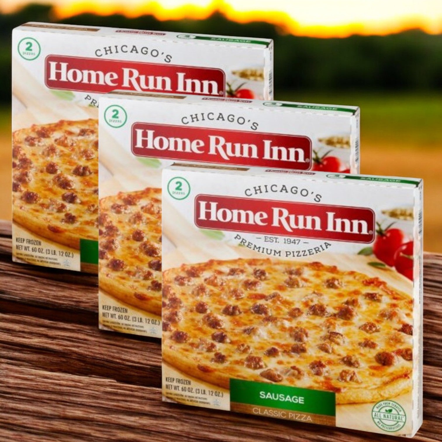 Home Run Inn Classic Sausage Pizza, 60 oz. - 3 Pack- 6 Total Pizzas