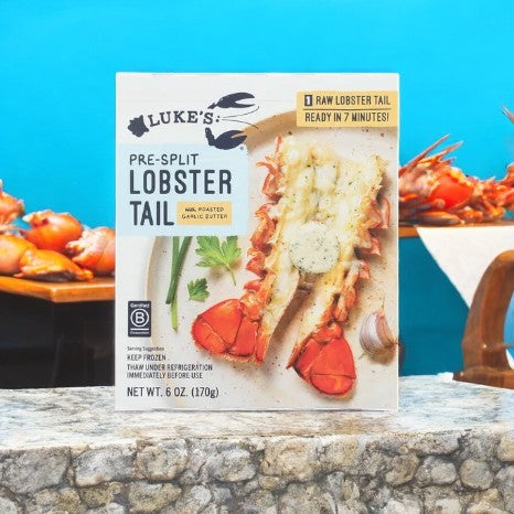 Luke's Lobster Pre-Split Lobster Tail With Roasted Garlic Butter- 1 Count