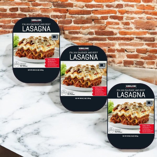 Kirkland Signature Italian Sausage and Beef Lasagna, 3 lbs, 2-count - 3 Pack