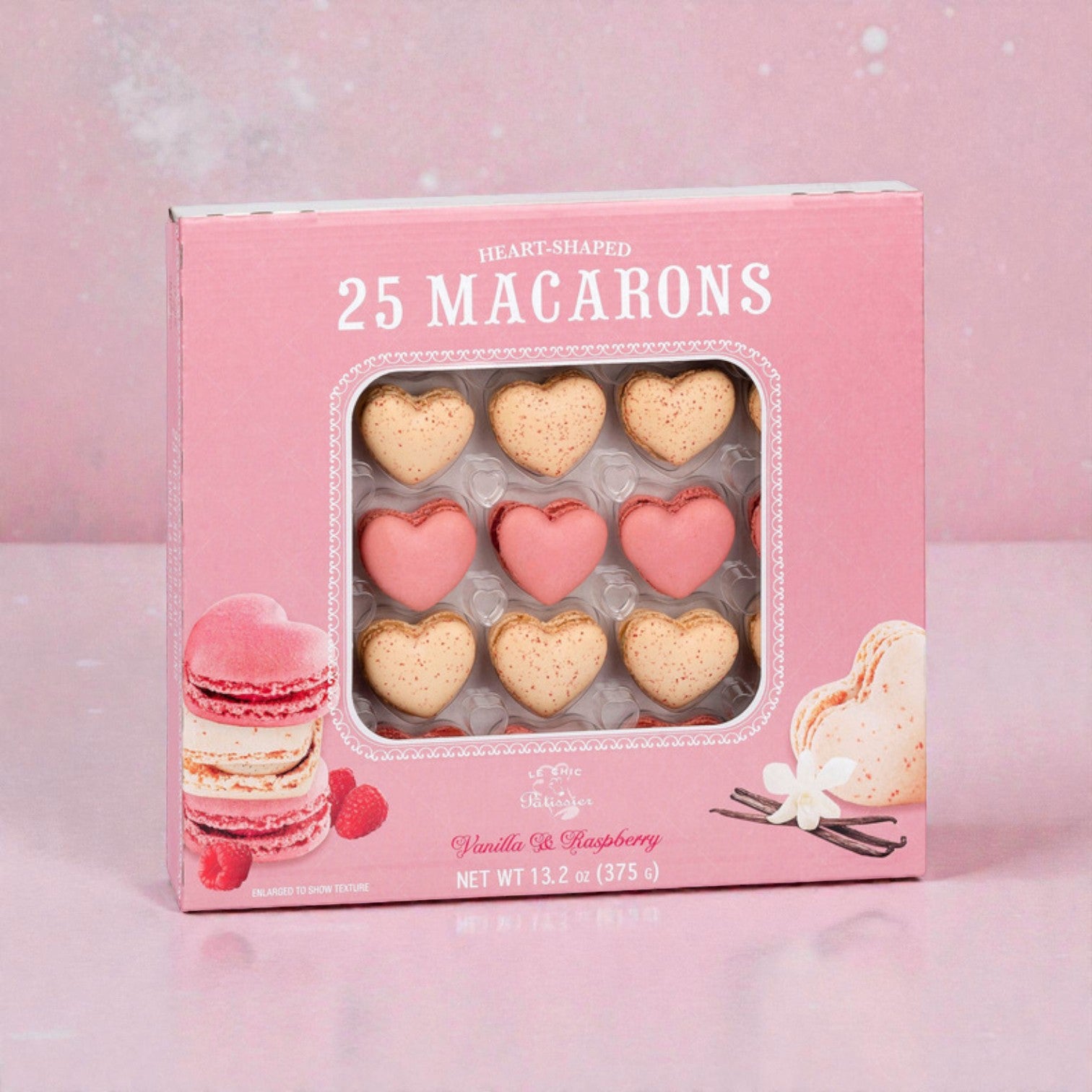 La Chic Patissier Heart Macaron, 25-count,1 Pack