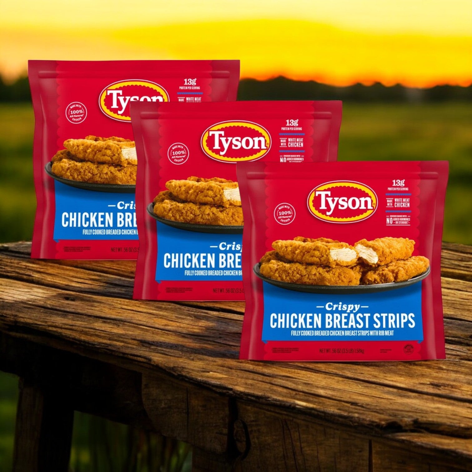 Tyson Fully Cooked Crispy Chicken Strips, 3.5 lbs. - 3 Bag