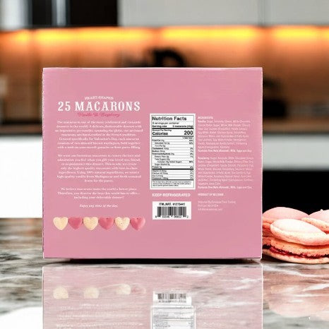 La Chic Patissier Heart Macaron, 25-count,1 Pack