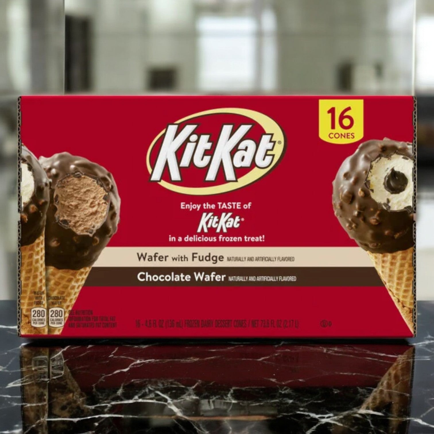 Kit Kat Drumstick Ice Cream Cones Variety Pack, Frozen 16 ct. - 1 Box