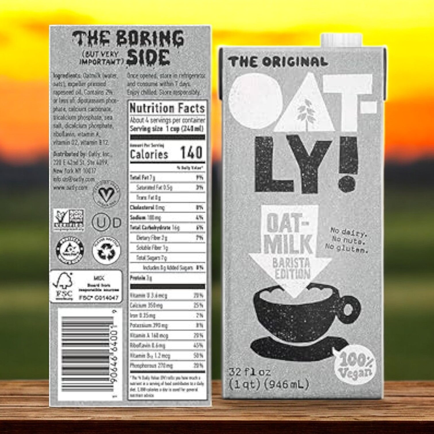 Oatly, Milk Oat Barista Oat milk, 32 oz. - 12 Packs