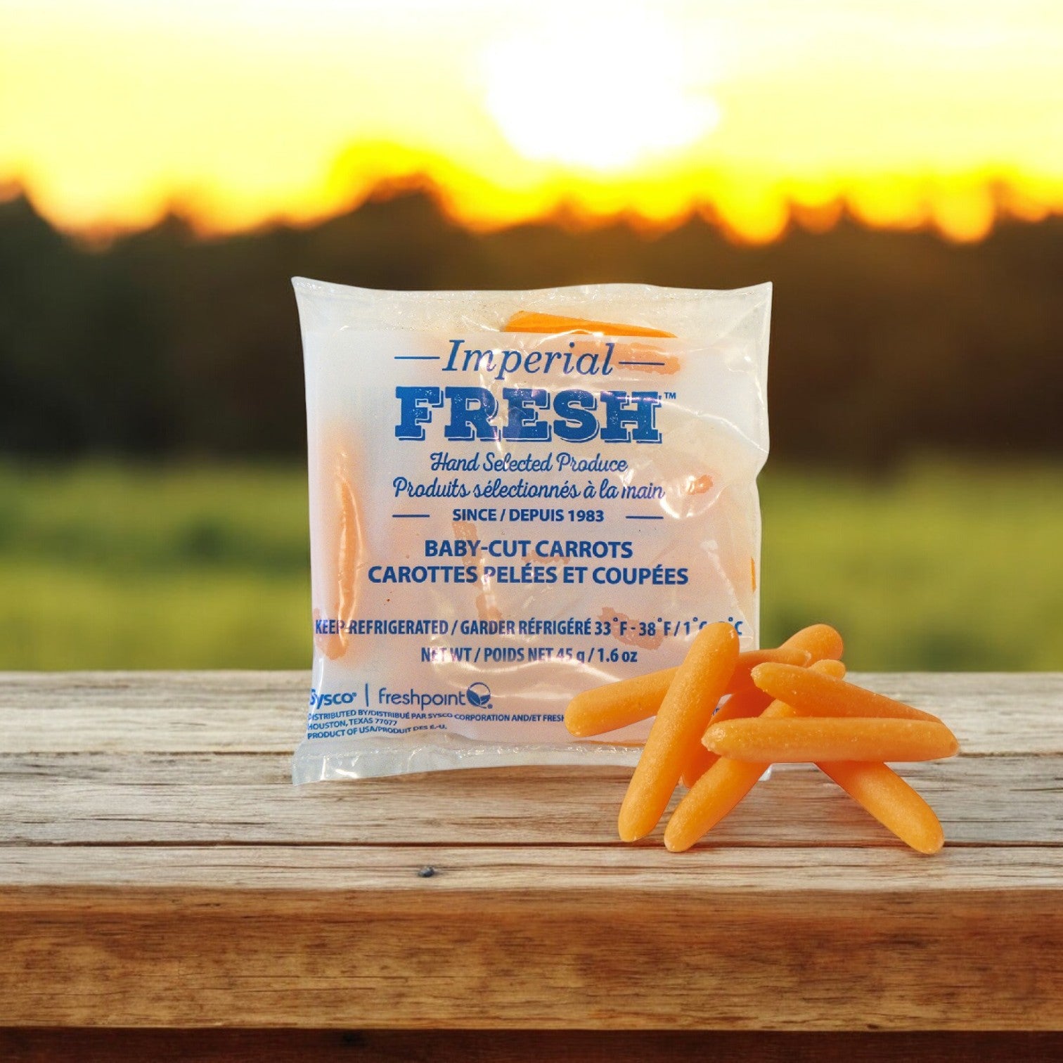 Imperial Fresh, Carrots Baby Cut Peeled 1.6 oz. - 200 Bags